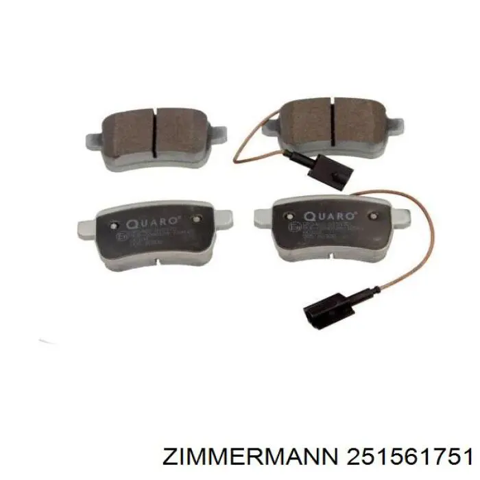 Задні дискові колодки Zimmermann 251561751