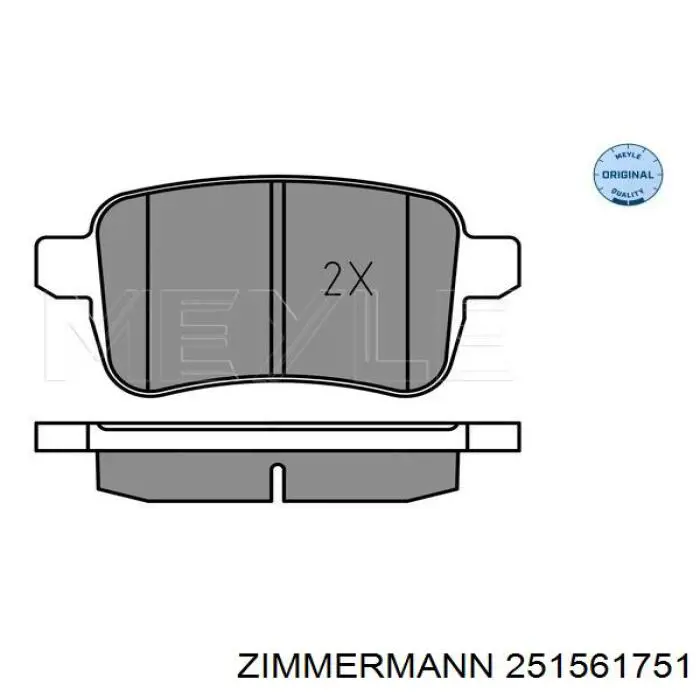 Задні гальмівні колодки Zimmermann 251561751 ціна, від 39.02 USD