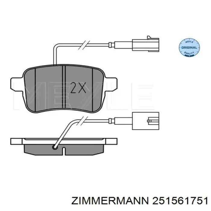 Купити 251561751 Zimmermann Задні колодки