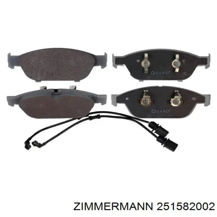 Передні тормозні колодки 251582002 Zimmermann