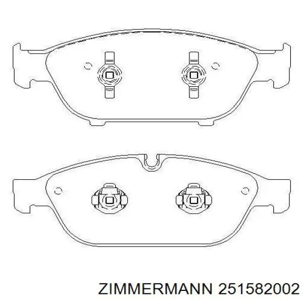 Купити 251582002 Zimmermann Колодки гальмівні передні, дискові