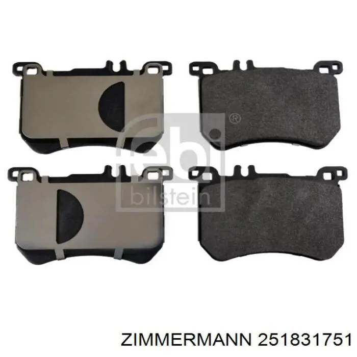 Купити 251831751 Zimmermann Колодки гальмівні передні, дискові
