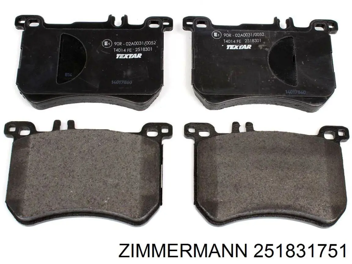 Гальмівні колодки Zimmermann 251831751 ціна, від 68.77 USD