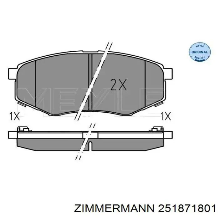 Тормозні колодки Zimmermann 251871801
