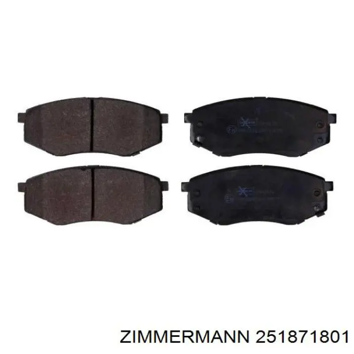 Купити 251871801 Zimmermann Колодки гальмівні передні, дискові