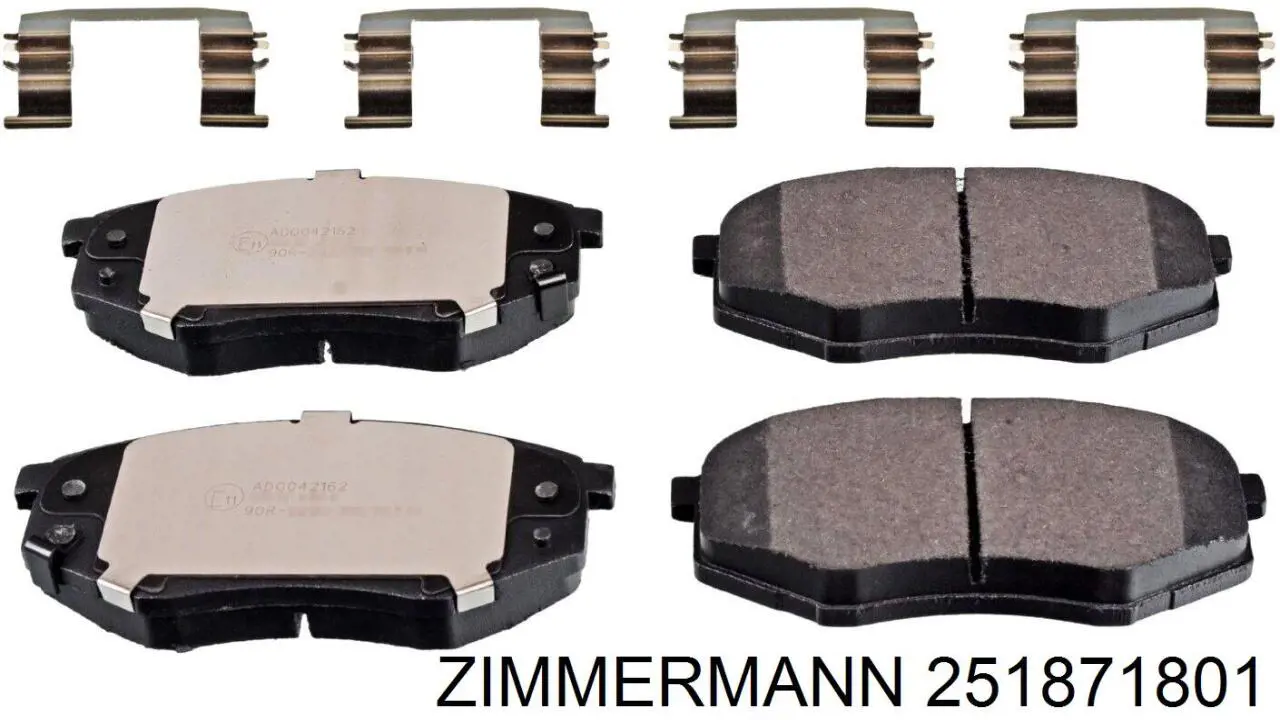 Передні тормозні колодки 251871801 Zimmermann