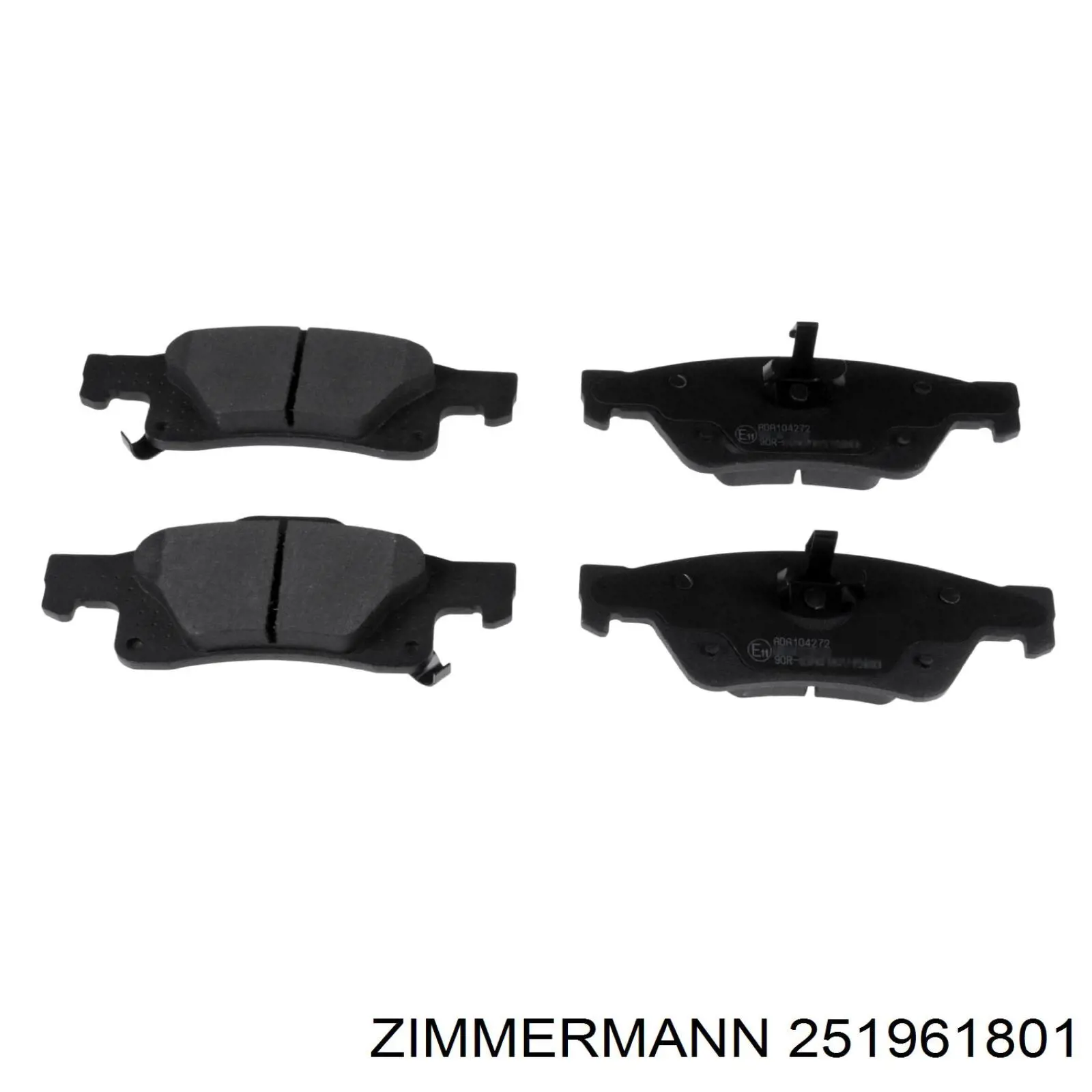 Задні гальмівні колодки Zimmermann 251961801 ціна, від 41.98 USD