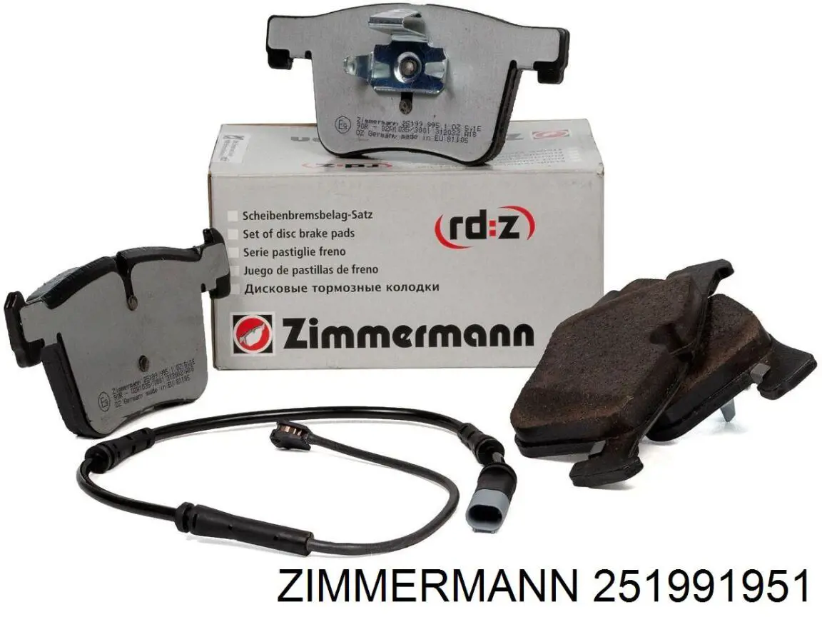 Гальмівні колодки Zimmermann 251991951 ціна, від 63.35 USD