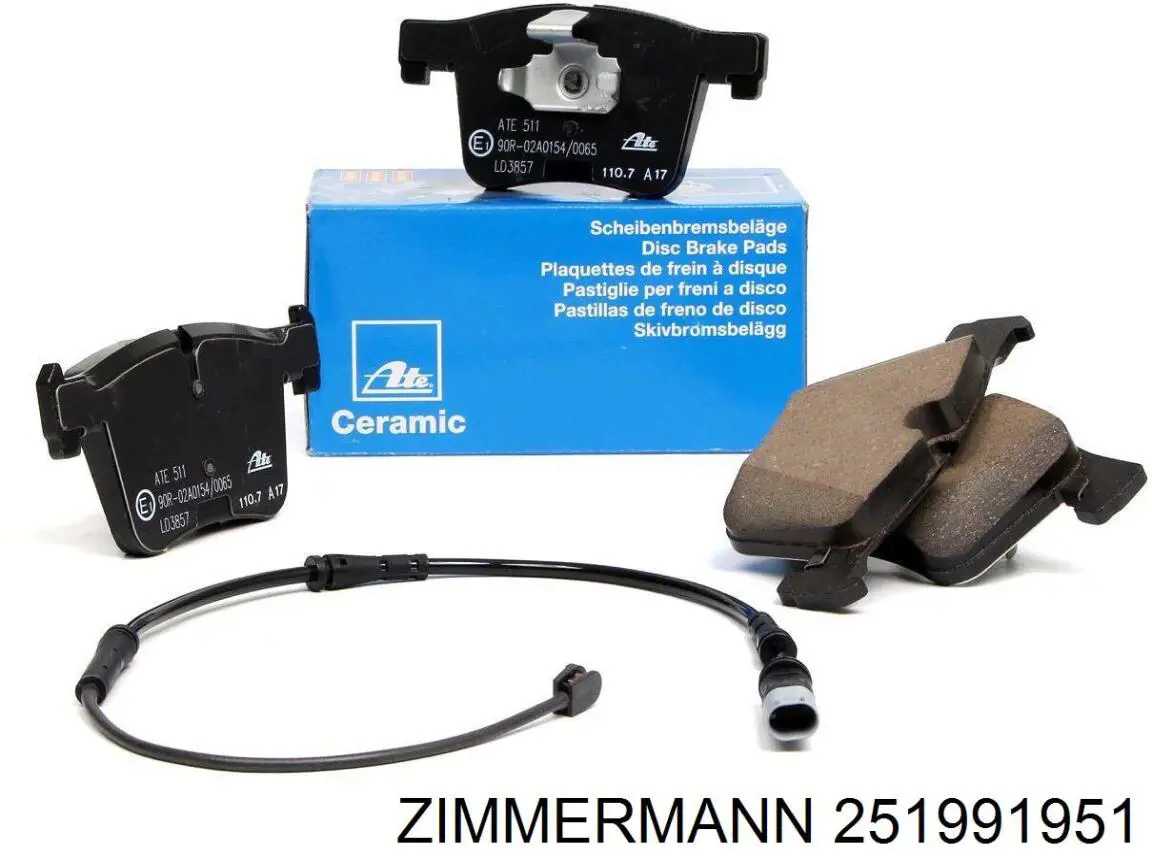 Купити 251991951 Zimmermann Колодки гальмівні передні, дискові
