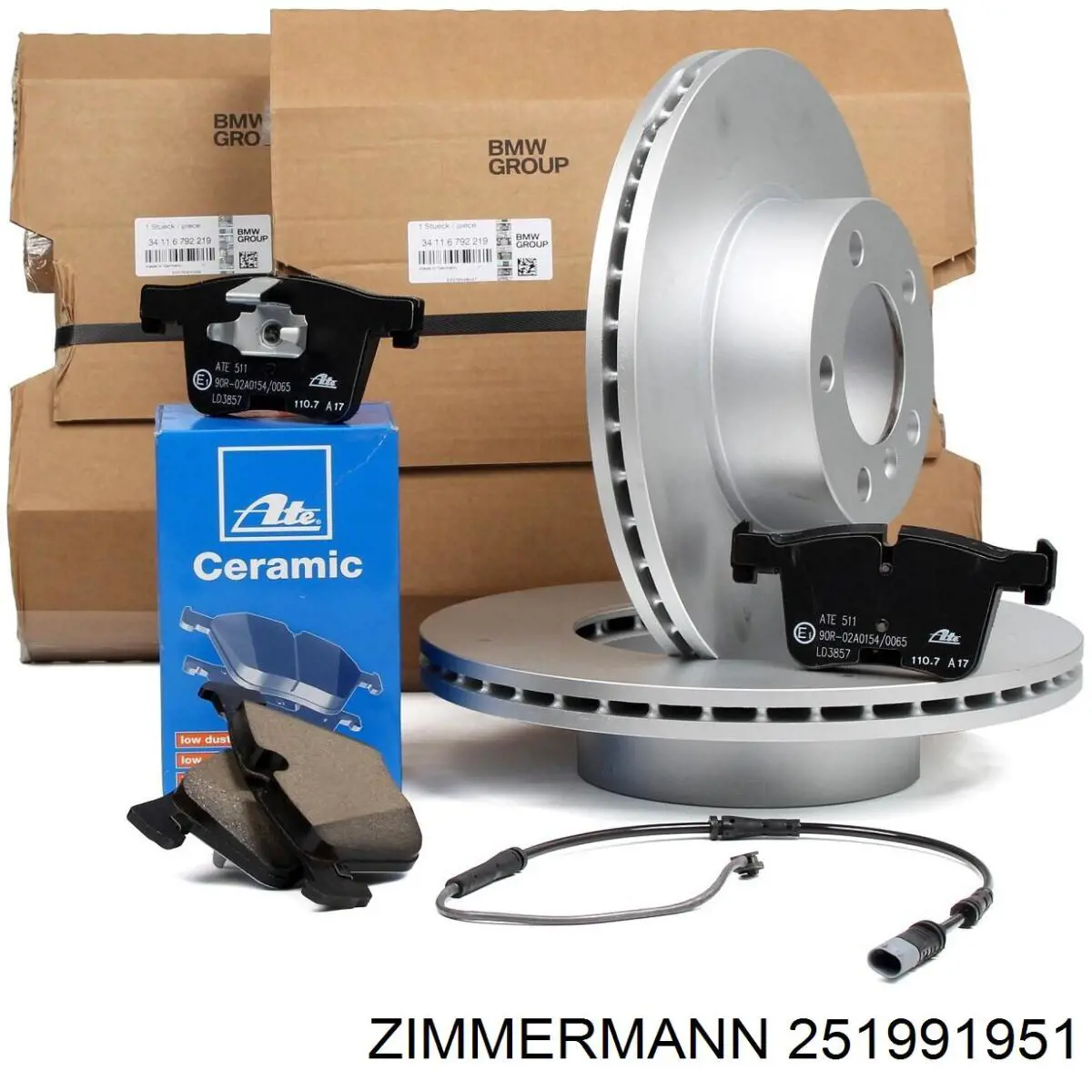 251991951 Zimmermann колодки гальмівні передні, дискові