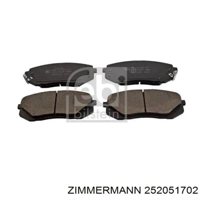Передні тормозні колодки 252051702 Zimmermann