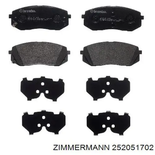 252051702 Zimmermann колодки гальмівні передні, дискові
