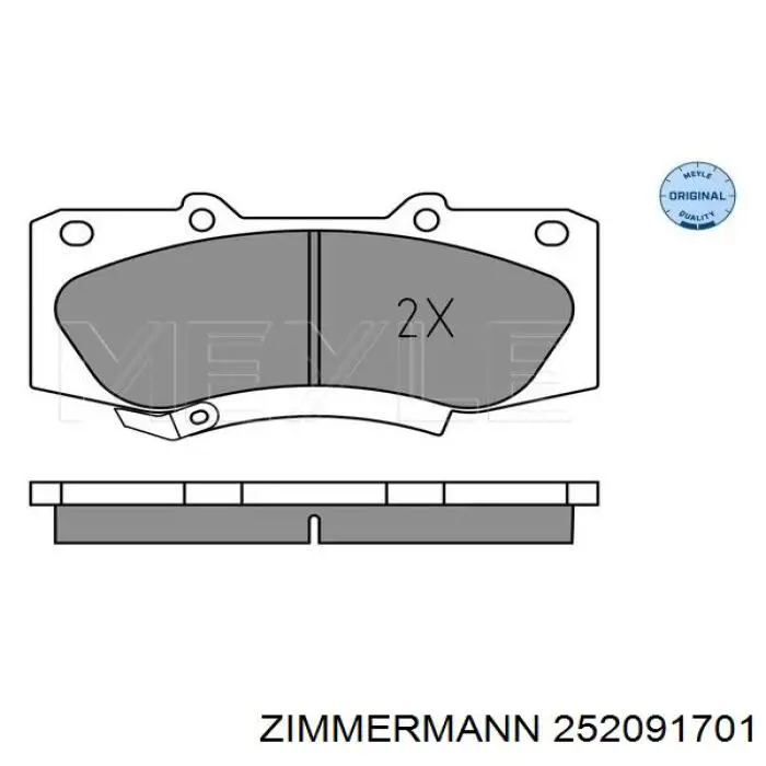 Гальмівні колодки Zimmermann 252091701 ціна, від 27.82 USD