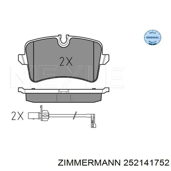 Задні дискові колодки Zimmermann 252141752
