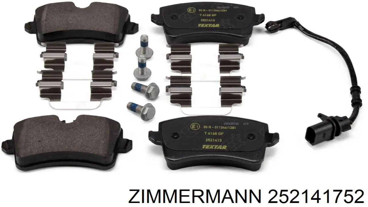 Задні гальмівні колодки 252141752 Zimmermann