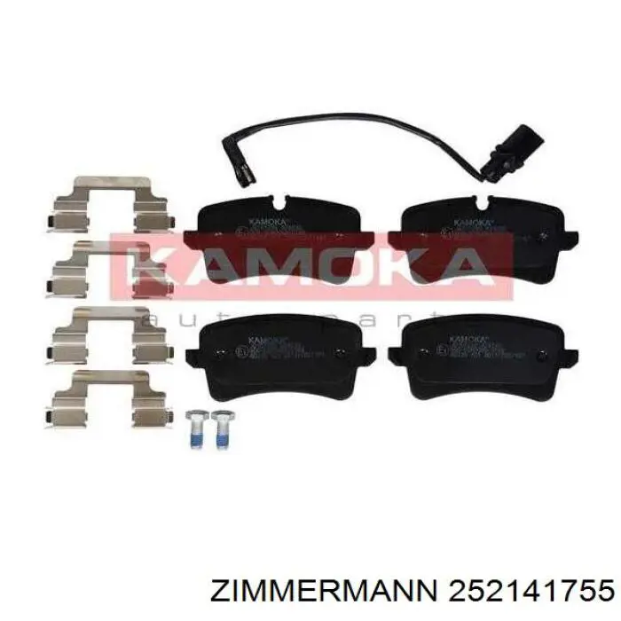Задні гальмівні колодки 252141755 Zimmermann