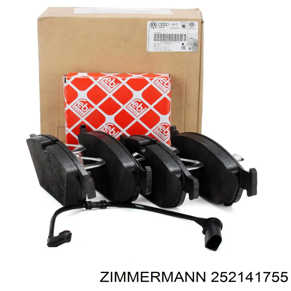 Задні гальмівні колодки Zimmermann 252141755 ціна, від 44.63 USD