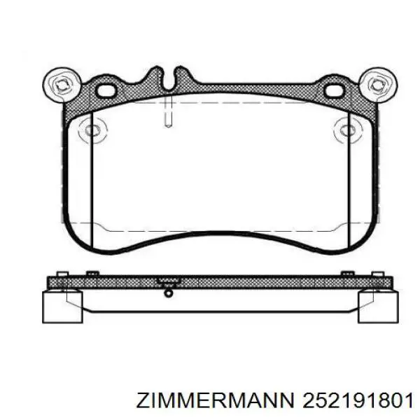 Тормозні колодки Zimmermann 252191801
