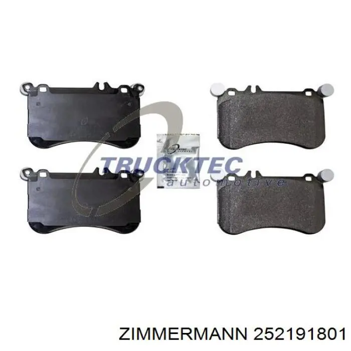 Купити 252191801 Zimmermann Колодки гальмівні передні, дискові