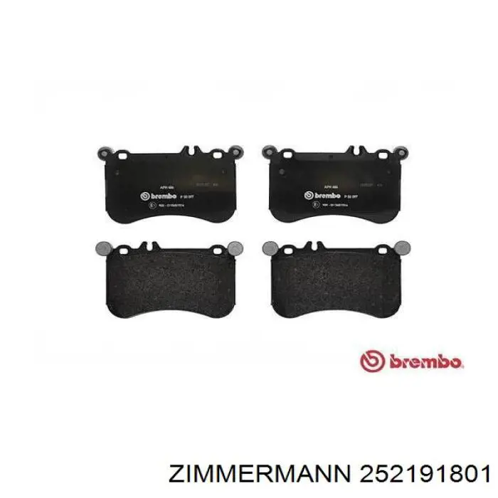 Передні тормозні колодки 252191801 Zimmermann