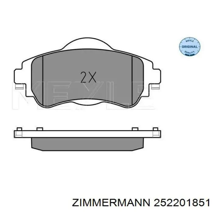 252201851 Zimmermann колодки гальмівні передні, дискові