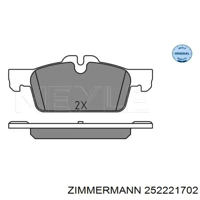 Передні тормозні колодки 252221702 Zimmermann