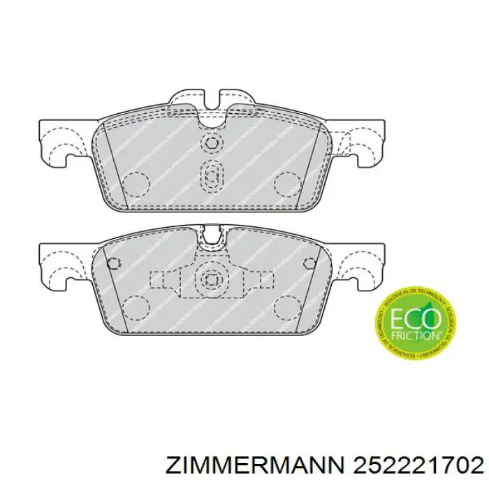Тормозні колодки Zimmermann 252221702