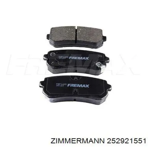 Задні гальмівні колодки Zimmermann 252921551 ціна, від 34.45 USD