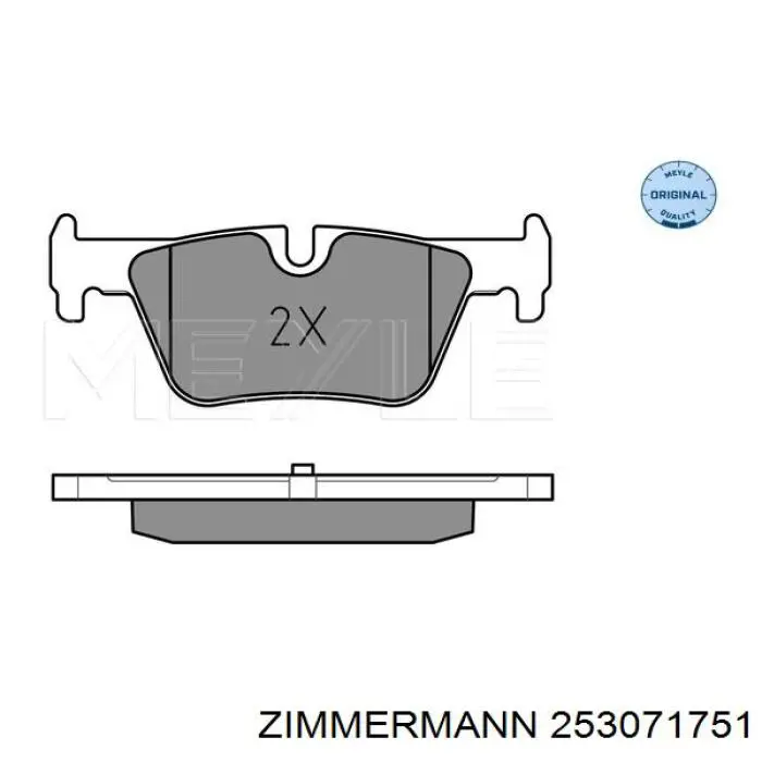 Задні дискові колодки Zimmermann 253071751