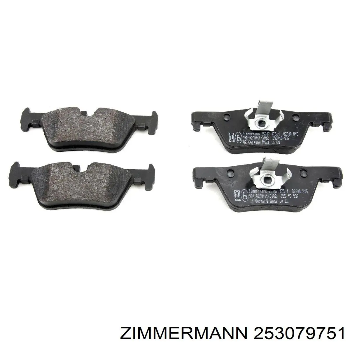 Задні гальмівні колодки 253079751 Zimmermann