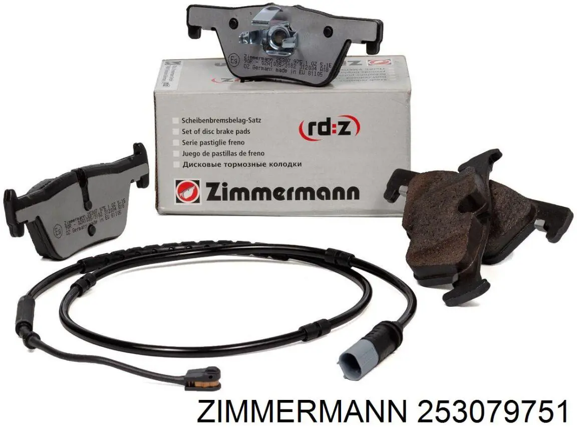 253079751 Zimmermann Колодки гальмівні задні, дискові