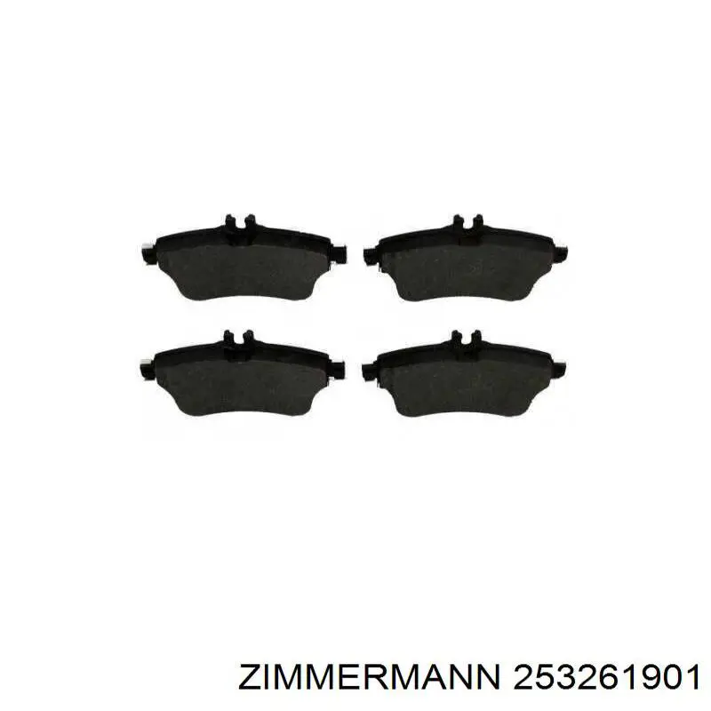 Гальмівні колодки Zimmermann 253261901 ціна, від 36.68 USD