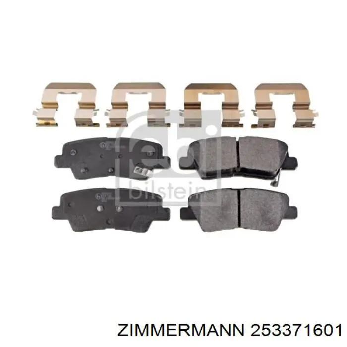 Задні гальмівні колодки 253371601 Zimmermann