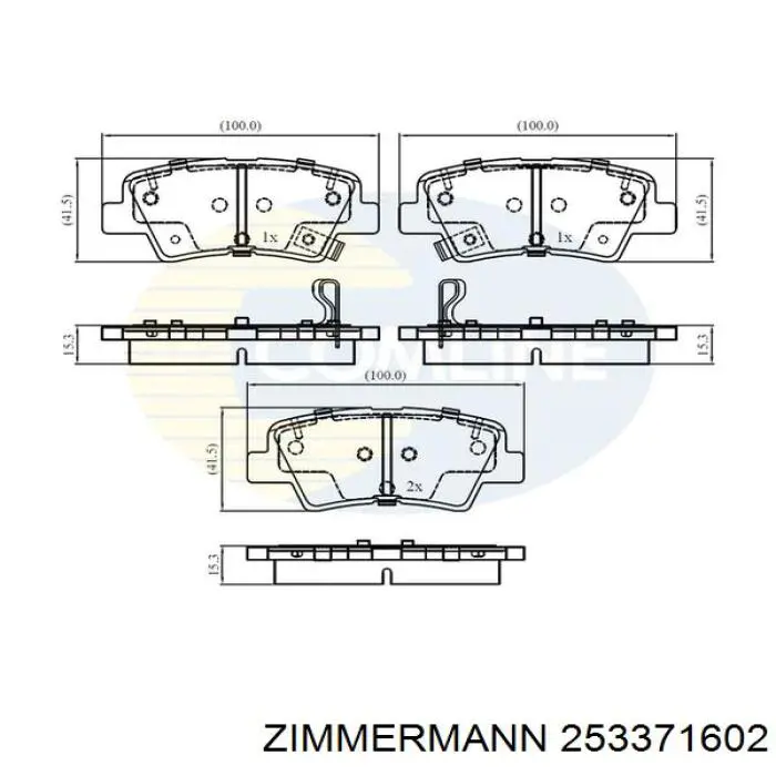 Купити 253371602 Zimmermann Задні колодки