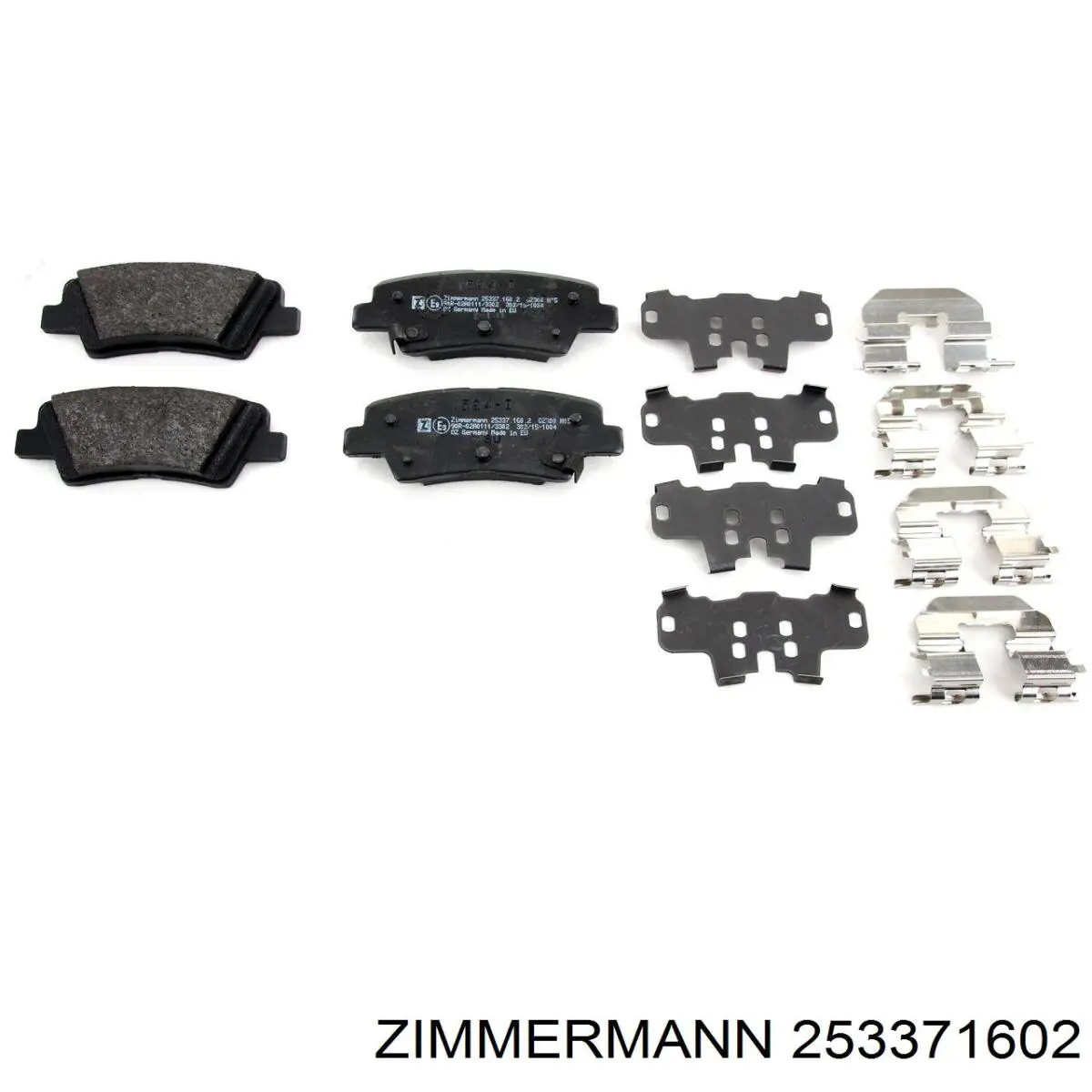 Задні гальмівні колодки Zimmermann 253371602 ціна, від 19.78 USD