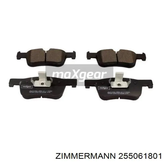 255061801 Zimmermann колодки гальмівні передні, дискові