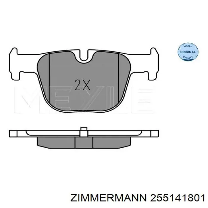Задні гальмівні колодки 255141801 Zimmermann