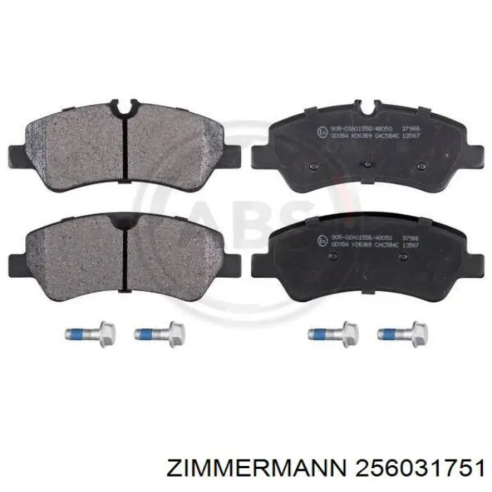 Задні гальмівні колодки 256031751 Zimmermann