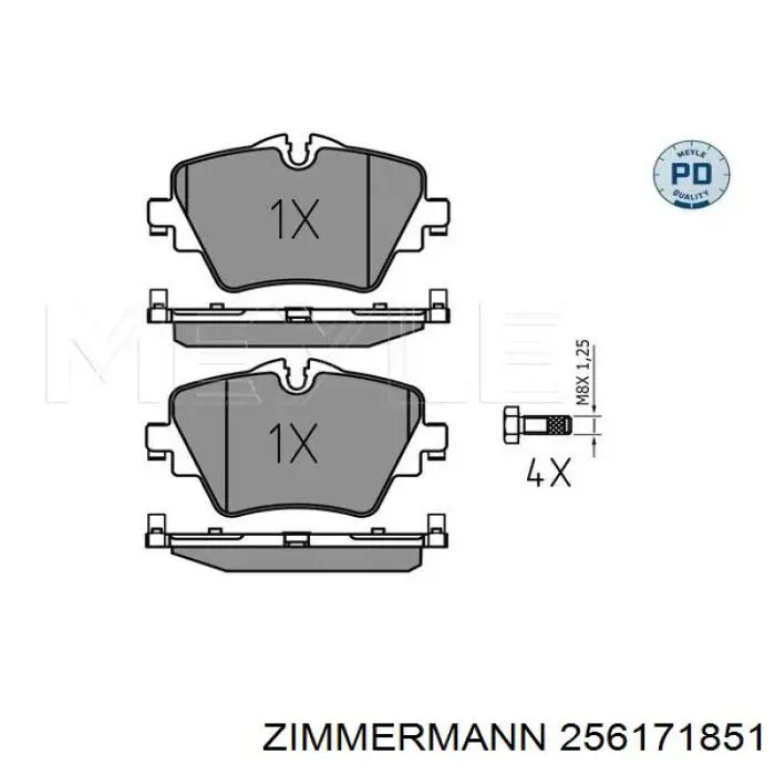 Гальмівні колодки Zimmermann 256171851 ціна, від 58.78 USD