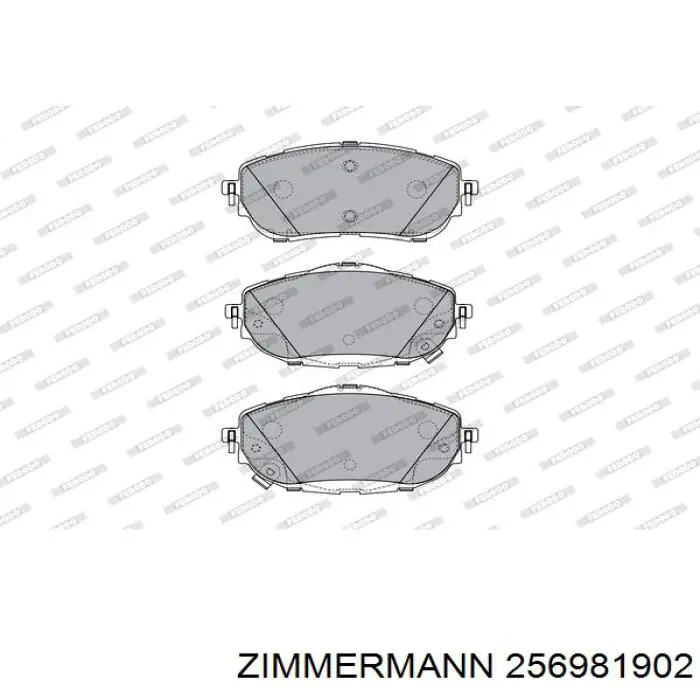 Купити 256981902 Zimmermann Колодки гальмівні передні, дискові
