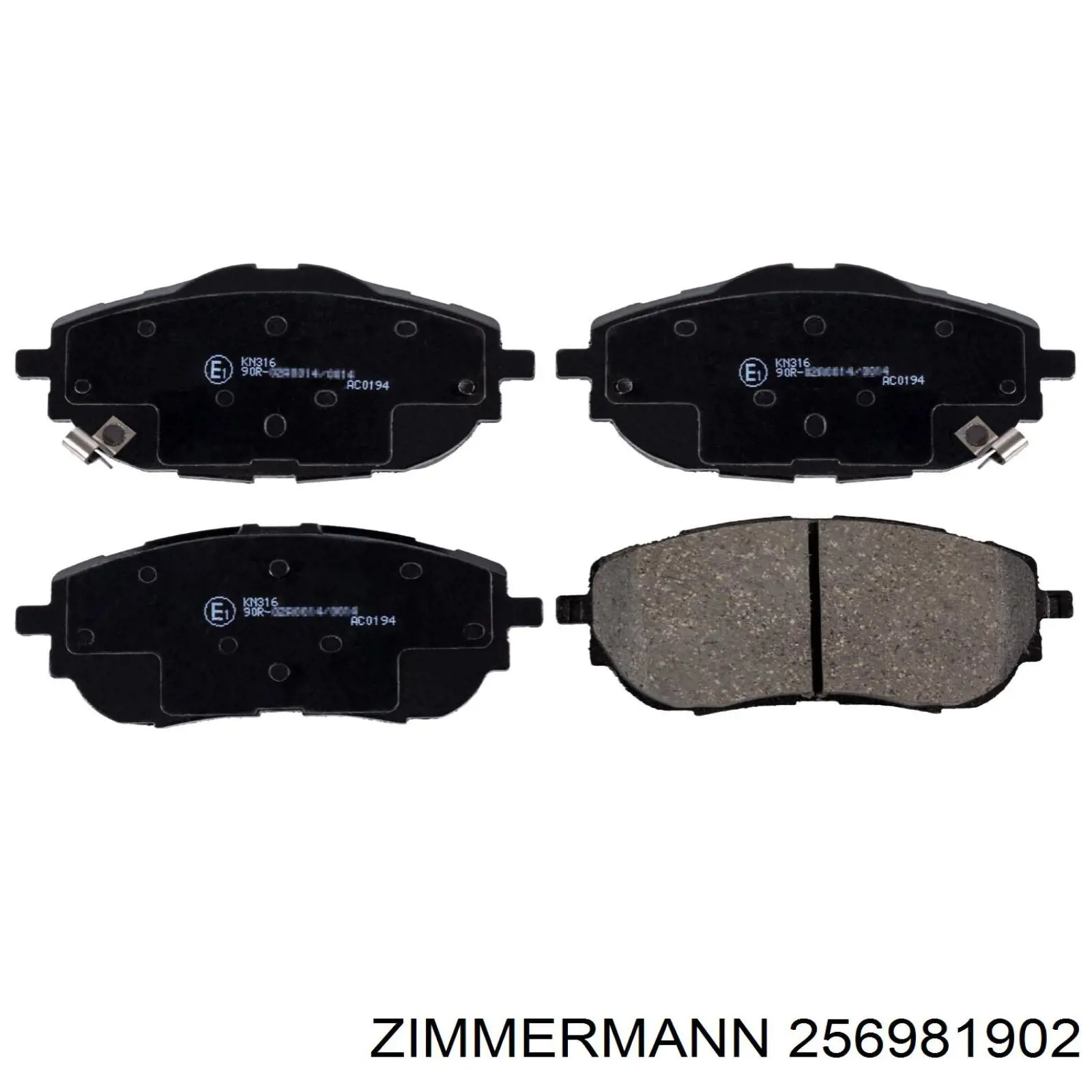 Гальмівні колодки Zimmermann 256981902 ціна, від 35.29 USD