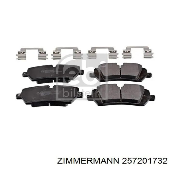 257201732 Zimmermann колодки гальмові задні, дискові
