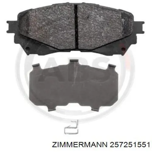 257251551 Zimmermann колодки гальмівні передні, дискові