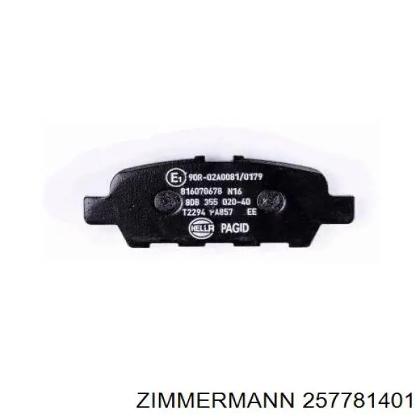 Купити 257781401 Zimmermann Задні колодки