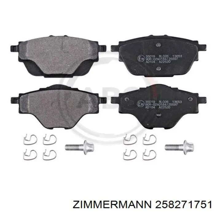 Задні гальмівні колодки Zimmermann 258271751 ціна, від 23.44 USD