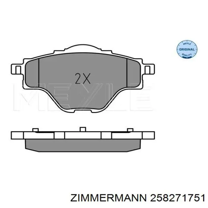 Купити 258271751 Zimmermann Задні колодки