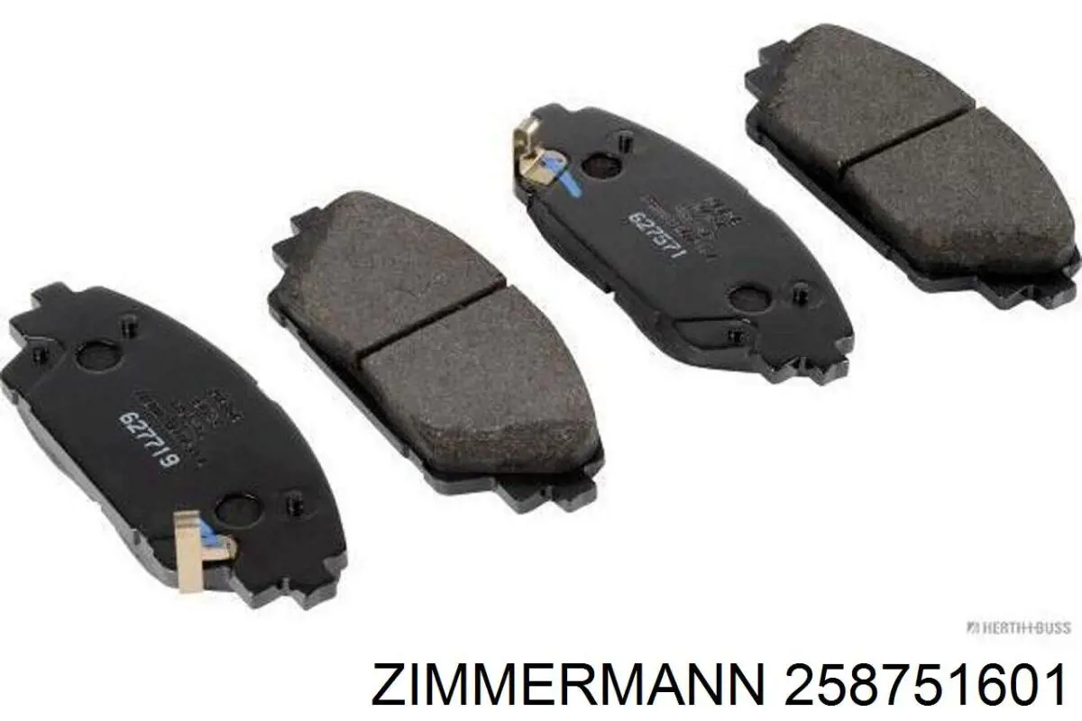 Купити 258751601 Zimmermann Колодки гальмівні передні, дискові