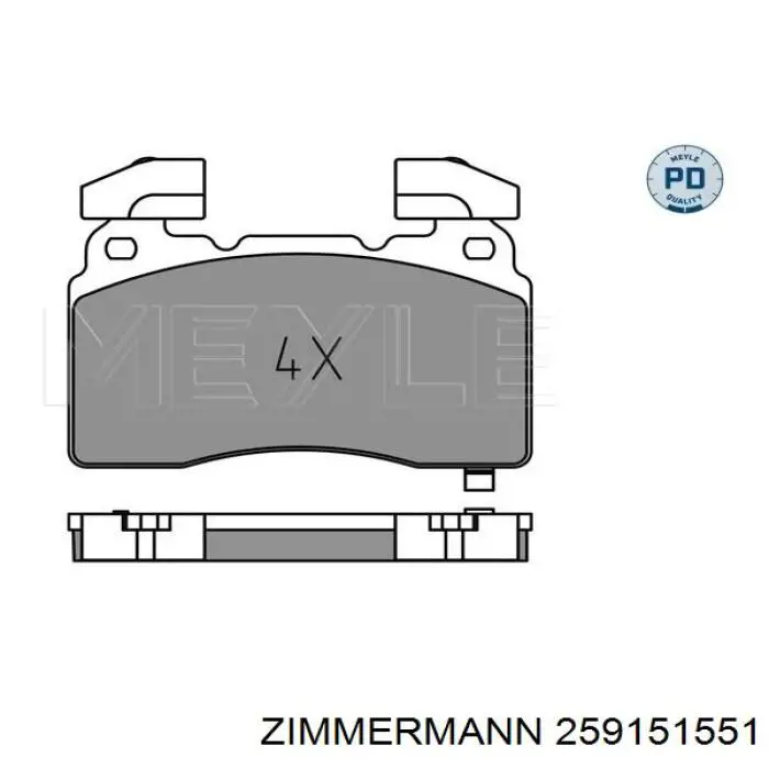 259151551 Zimmermann Передні гальмівні колодки