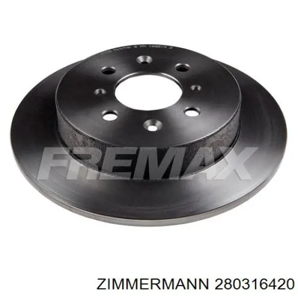 280316420 Zimmermann диск гальмівний задній