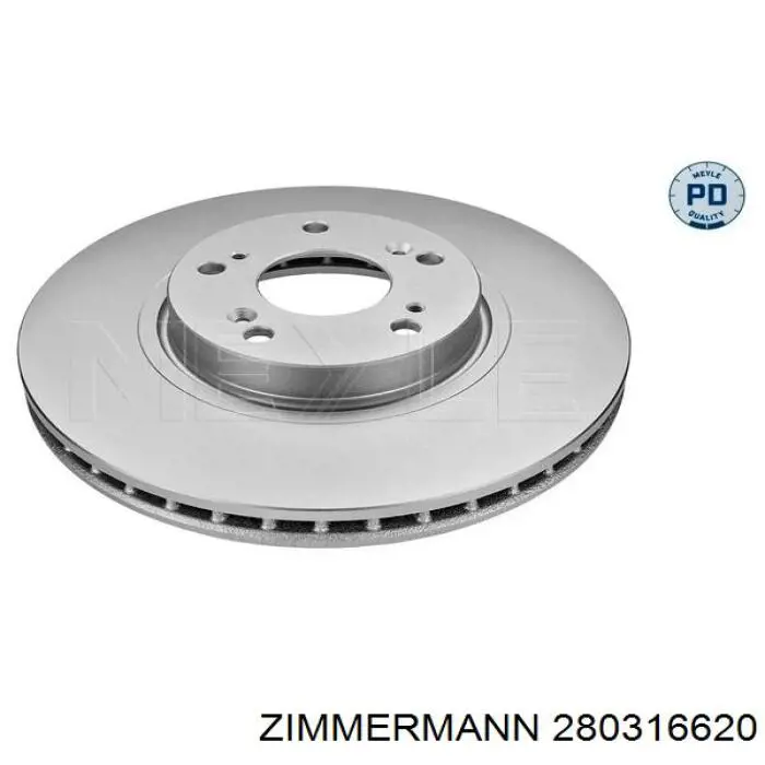 Диск гальмівний передній Zimmermann 280316620